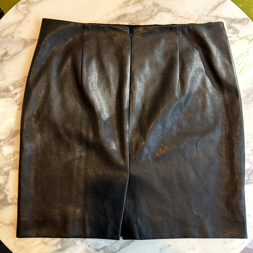 J Crew Faux Leather Pencil Skirt